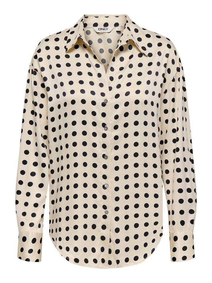 Onllydia Ls Satin Shirt - Ecru Dessin