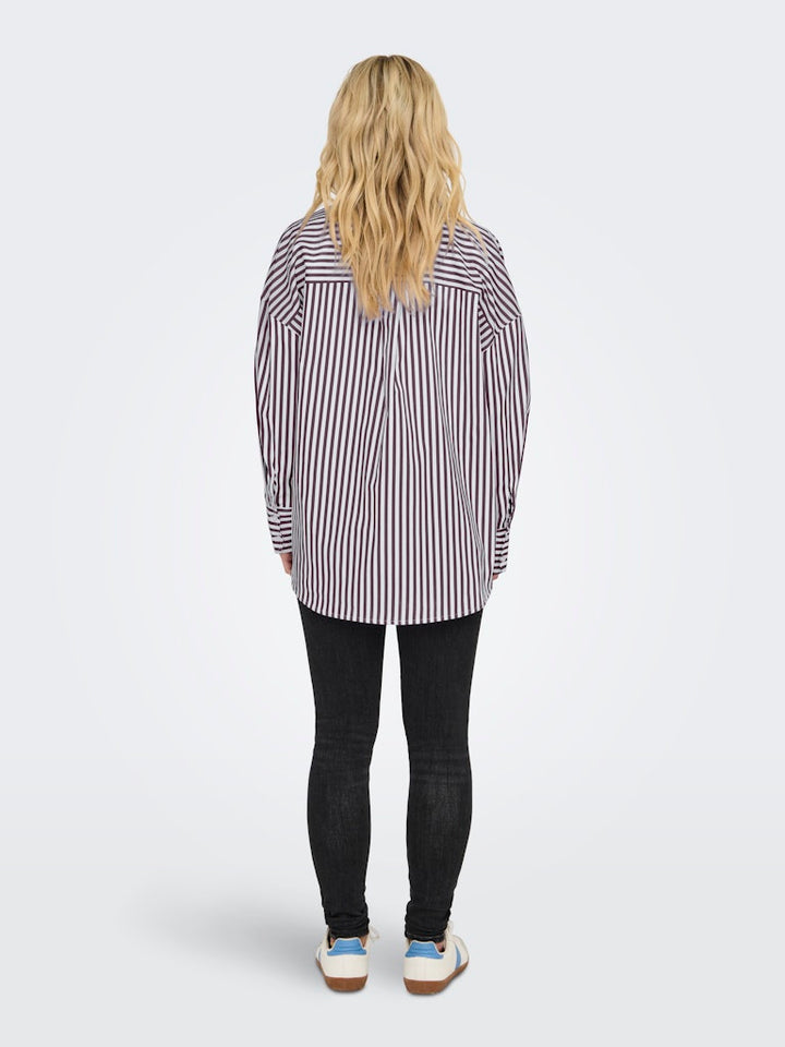 Jdyvesper L/s Loose Shirt Wvn Noos - Wit Dessin