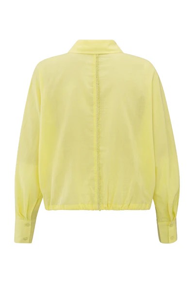 Batwing Blouse With Edges - Licht Geel