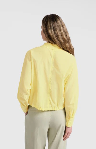 Batwing Blouse With Edges - Licht Geel