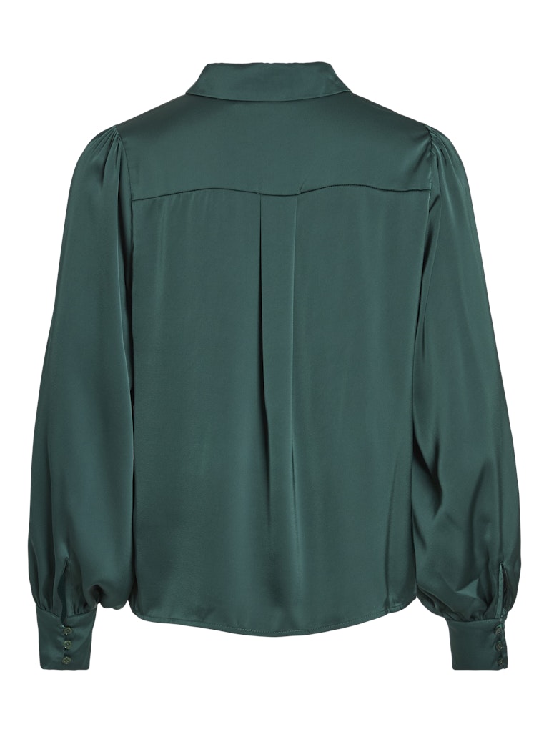 Vienna Ravenna L/s Balloon Shirt - Noos - Donkergroen
