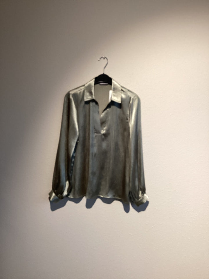 Satin Blouse - Groen Dessin