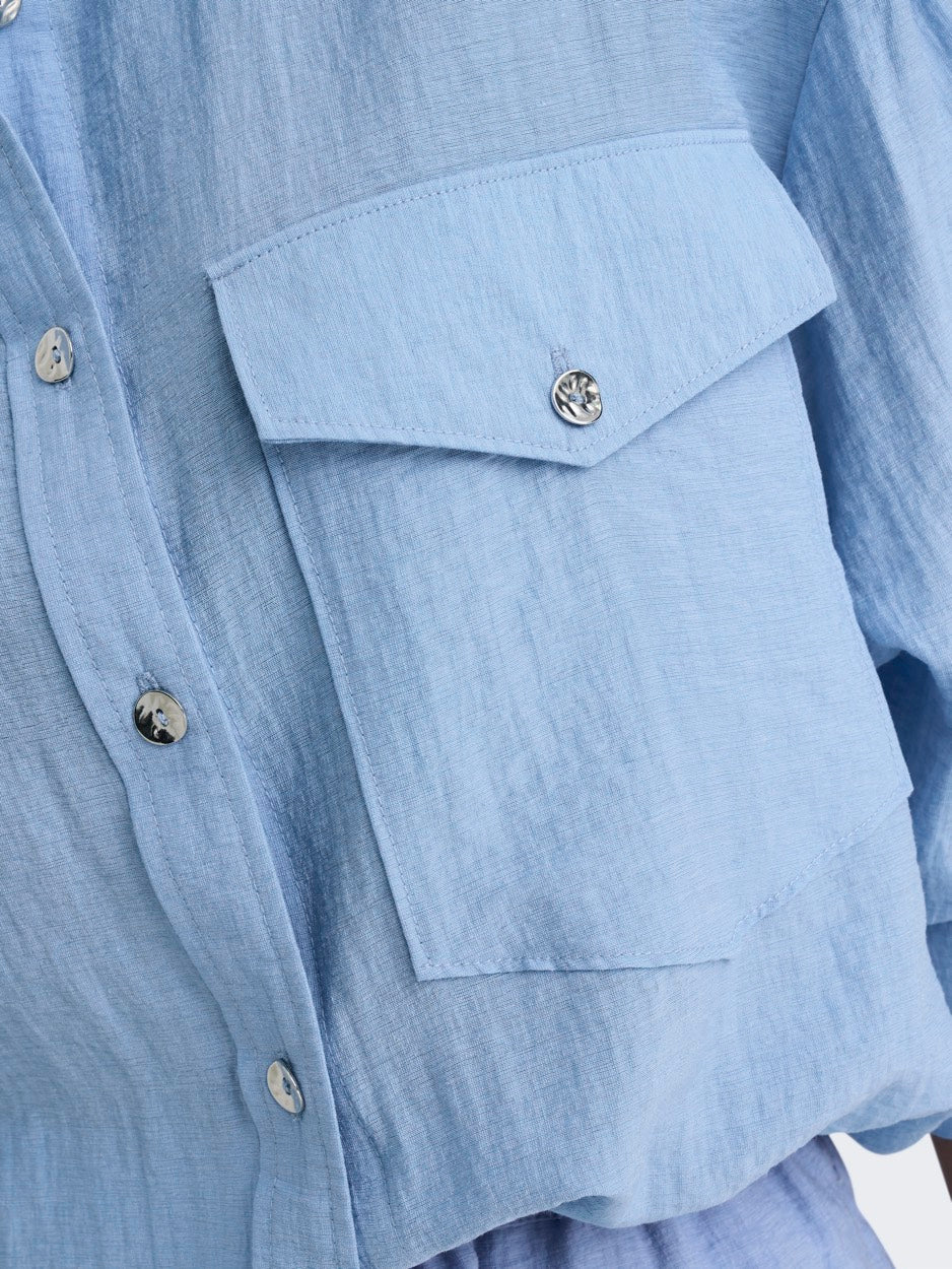 Onltania Life Ls Shirt Wvn - Lichtblauw