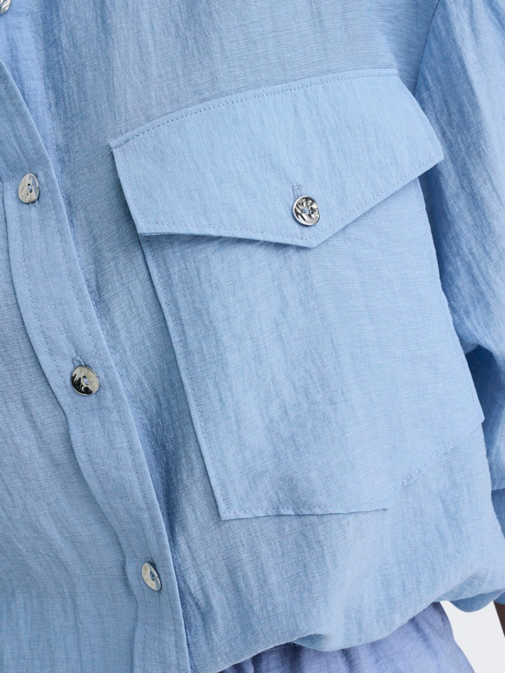 Onltania Life Ls Shirt Wvn - Lichtblauw