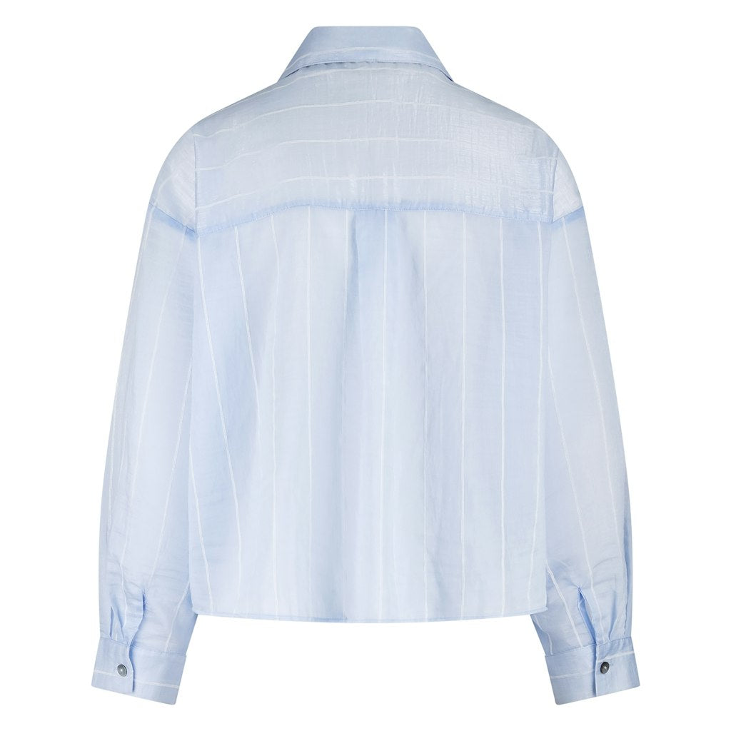 Iris Blouse Stripe - Blauw Dessin