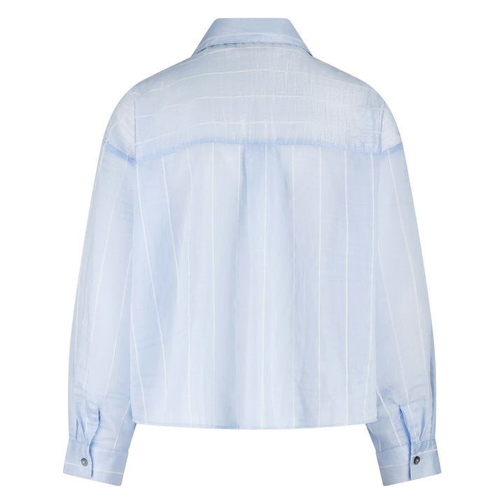 Iris Blouse Stripe - Blauw Dessin