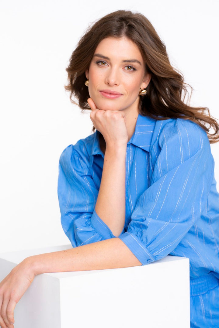 Blouse - Blauw Dessin