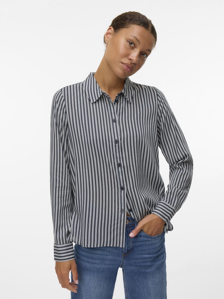 Vmbumpy L/s Basic Shirt Wvn Ga Noos - Blauw Dessin