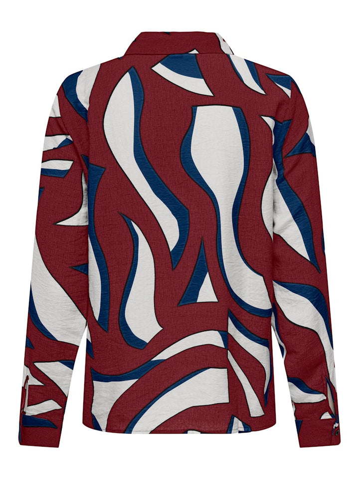 Jdycelina L/s Shirt Wvn - Rood Dessin