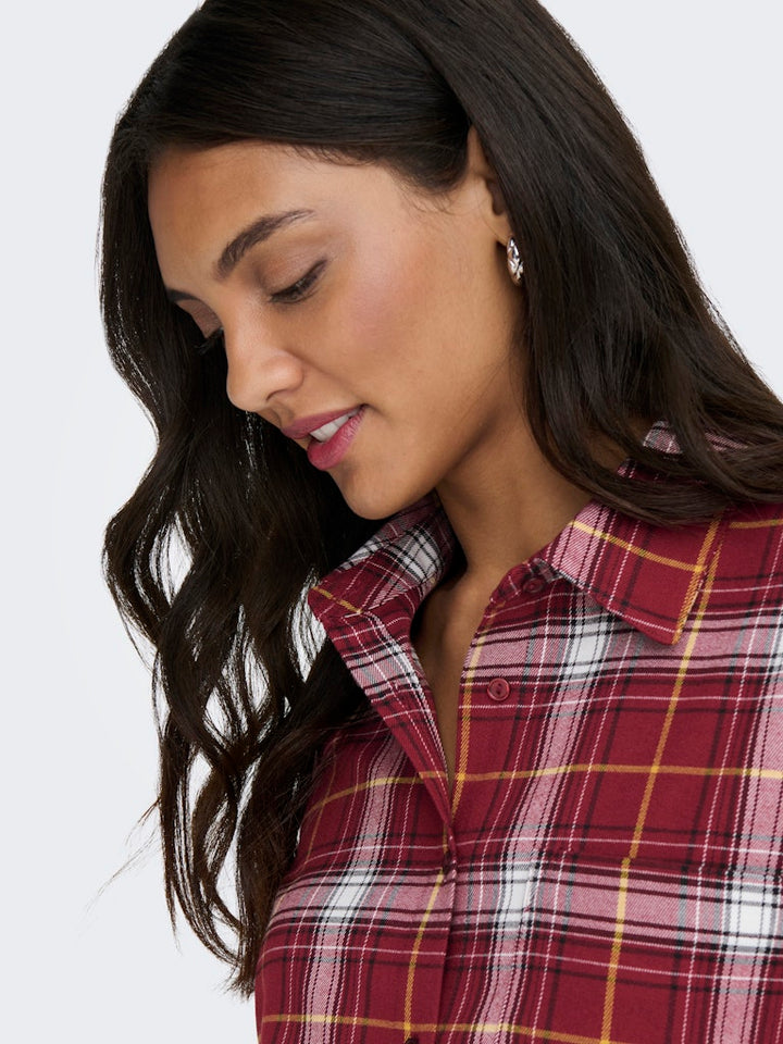 Onlwren Check Shirt - Rood Dessin