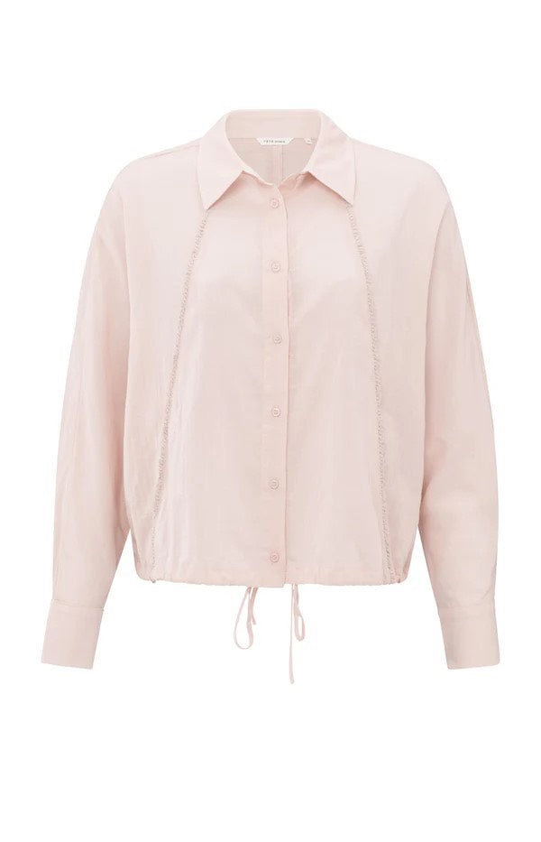 Batwing Blouse With Edges - Licht Roze