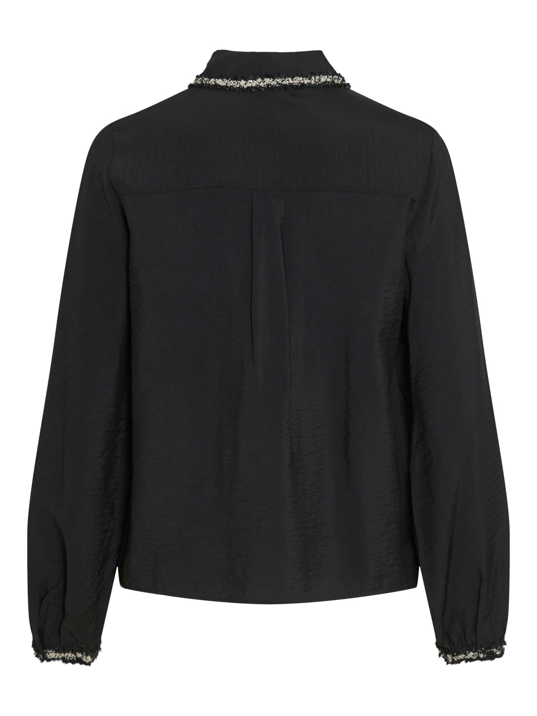 Vidogma O-neck Ls Detail Shirt - Zwart