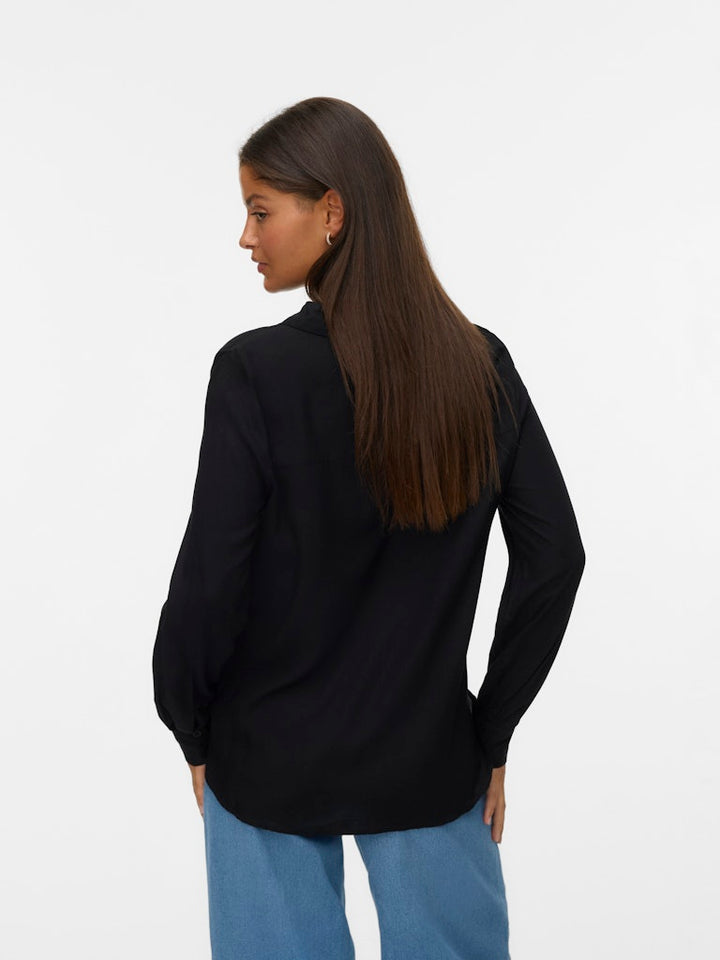 Vmbumpy L/s Basic Shirt Wvn Ga Noos - Zwart