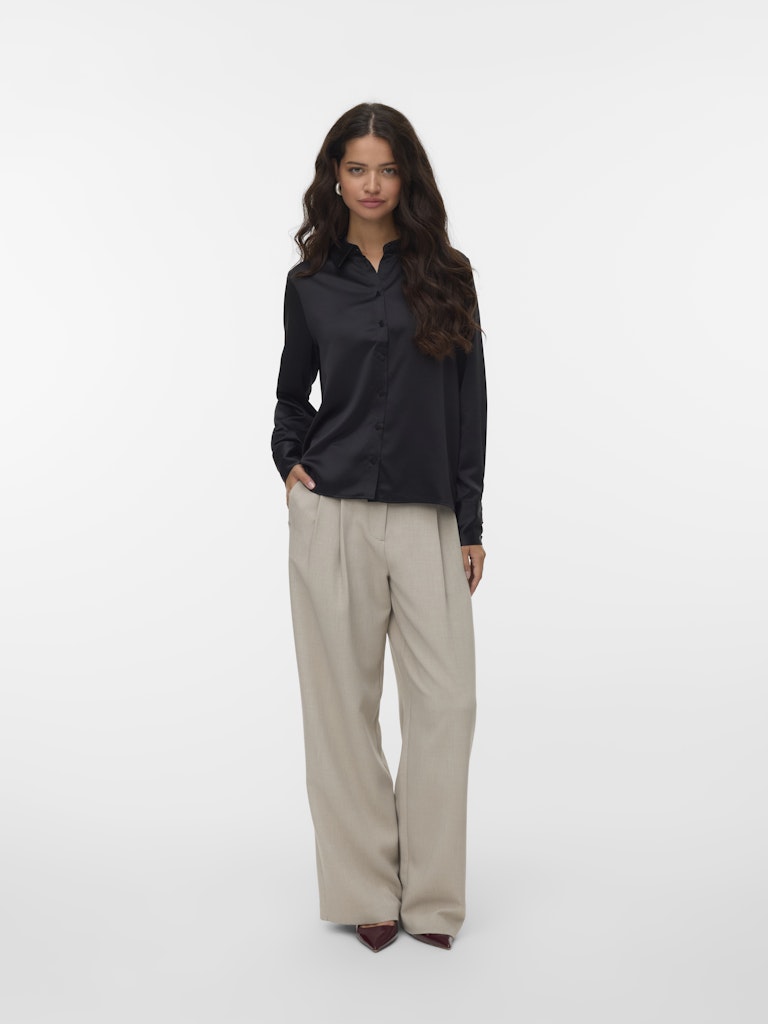 Vmmerle Ls Shirt Wvn Ga Noos - Zwart