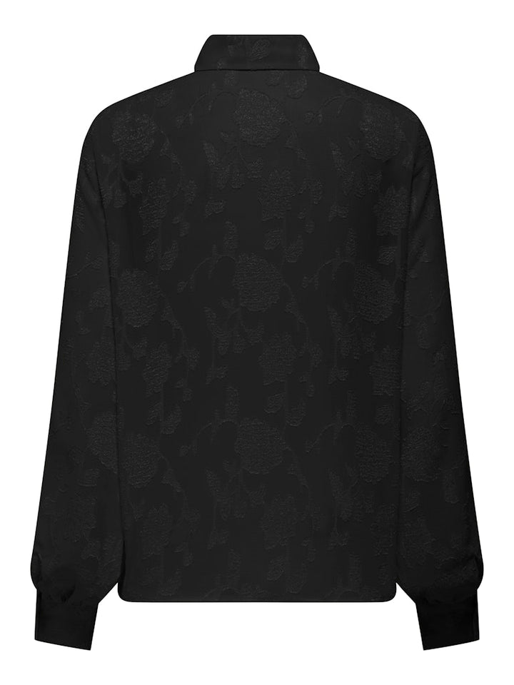 Onldoreen Ls Jaquard Shirt Wvn Cs - Zwart