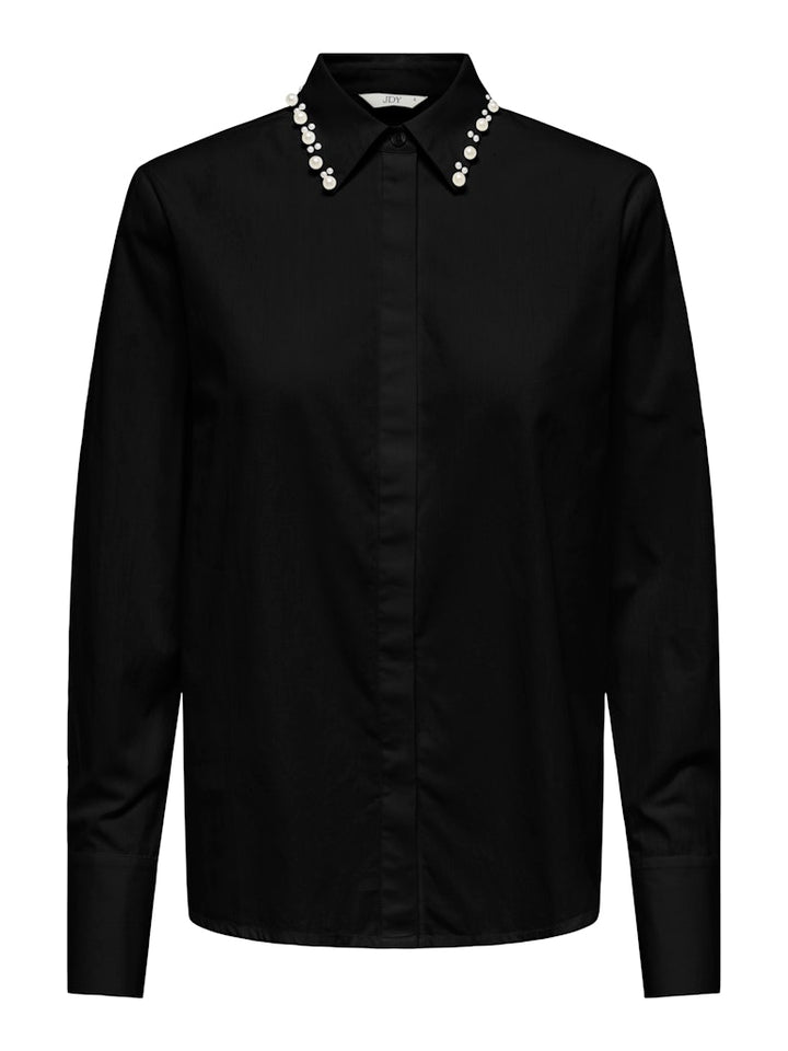 Jdylula L/s Pearl Detail Shirt Wvn - Zwart