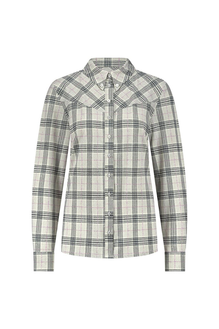 Bobby Western Check Blouse - Grijs Dessin