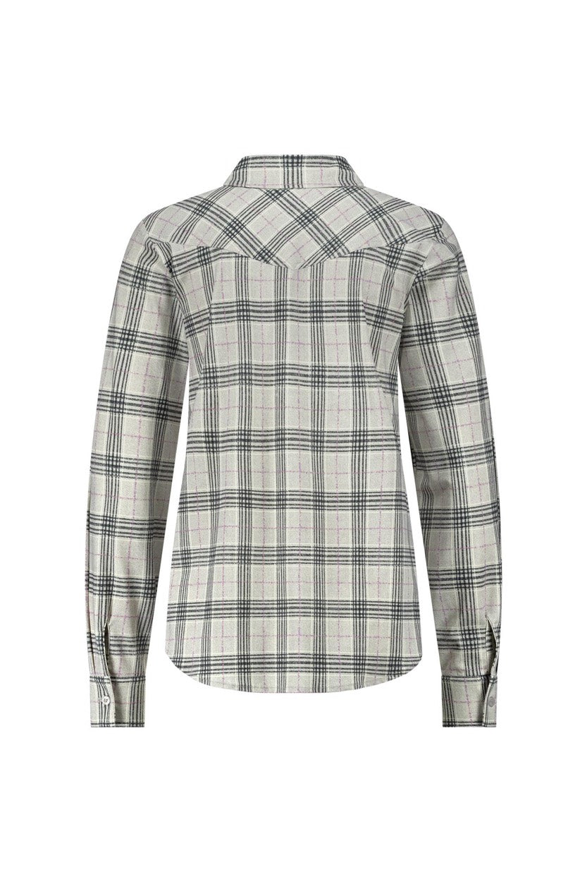 Bobby Western Check Blouse - Grijs Dessin