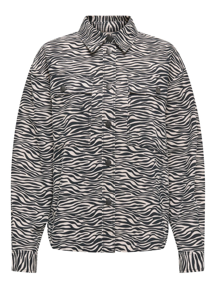 Jdyray L/s Shacket Pnt - Zwart Dessin
