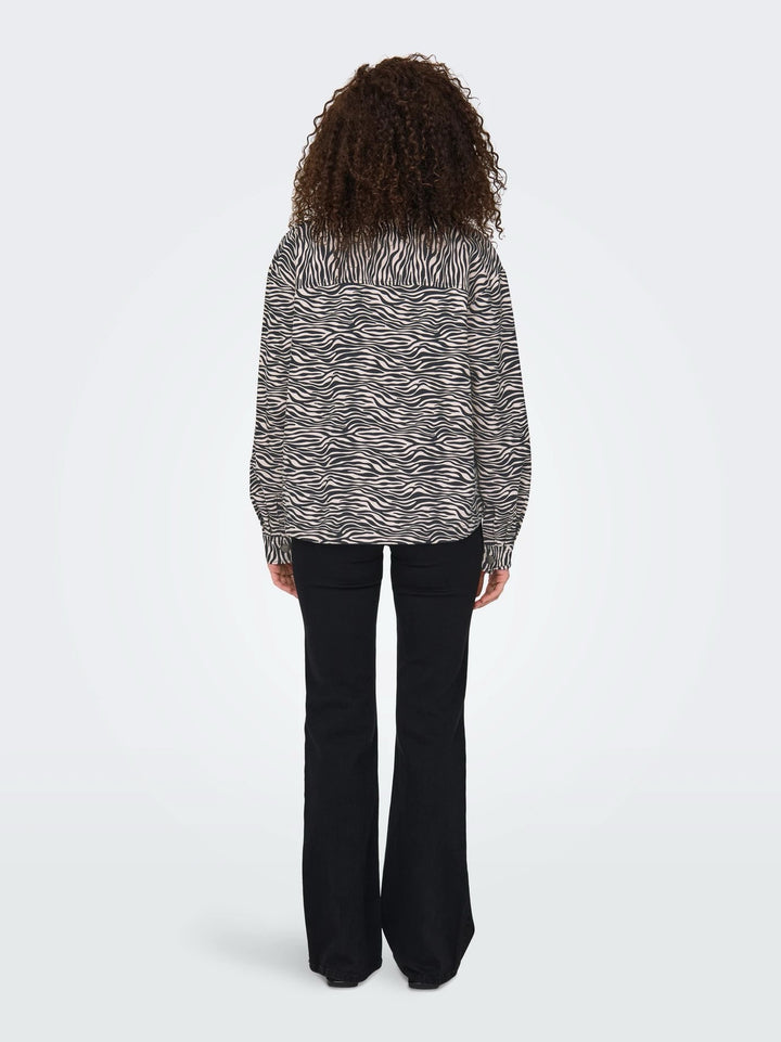 Jdyray L/s Shacket Pnt - Zwart Dessin