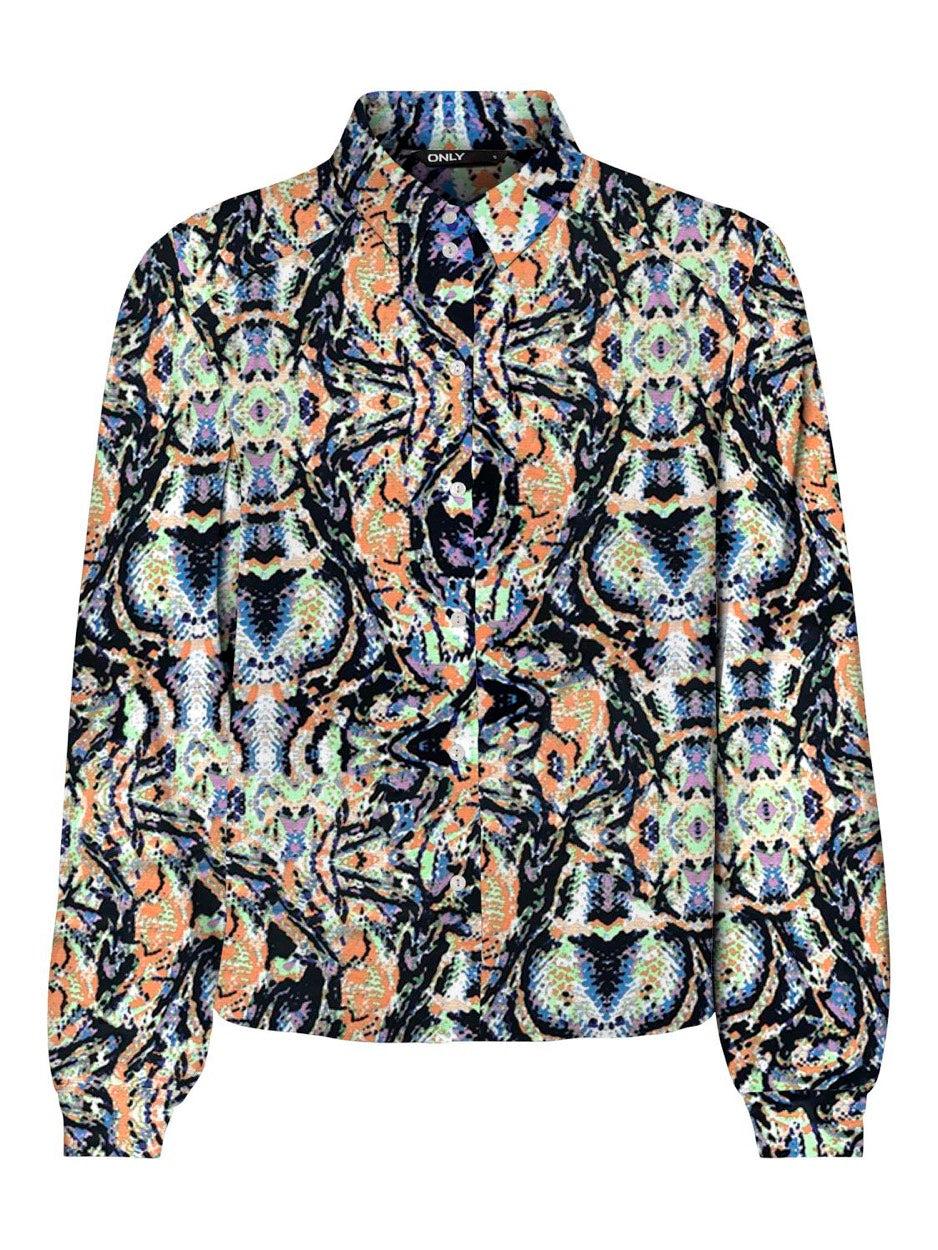 Onlnova Life Vis L/s Emma Shirt Aop - Multicolor