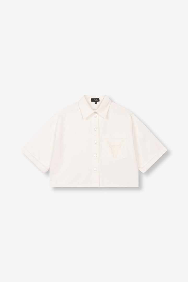 Cropped Blouse - Off-white