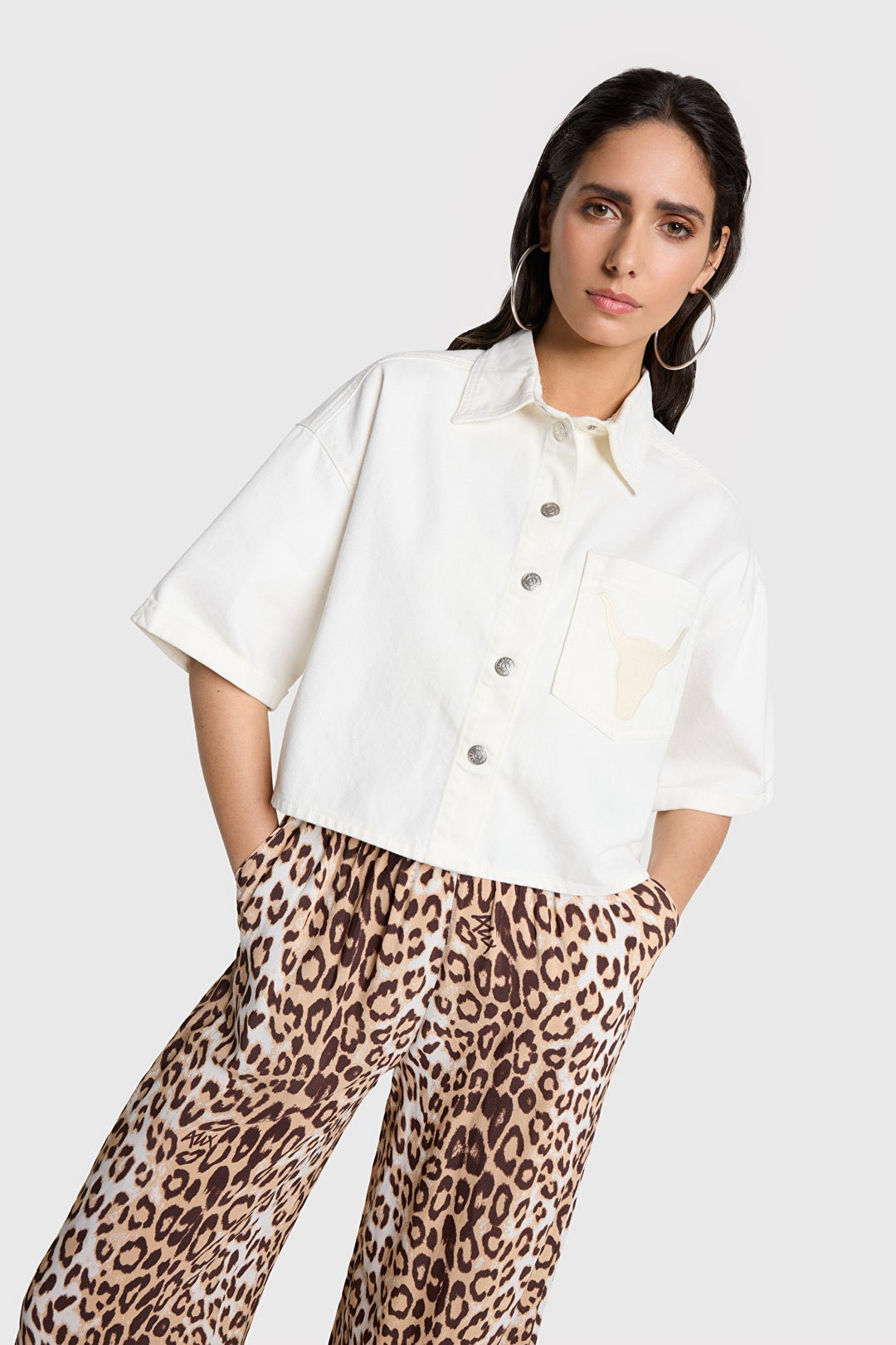Cropped Blouse - Off-white