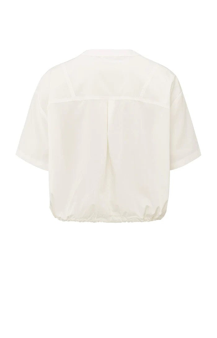 Blouse W. Drawcord And Cut Sea - Off-white