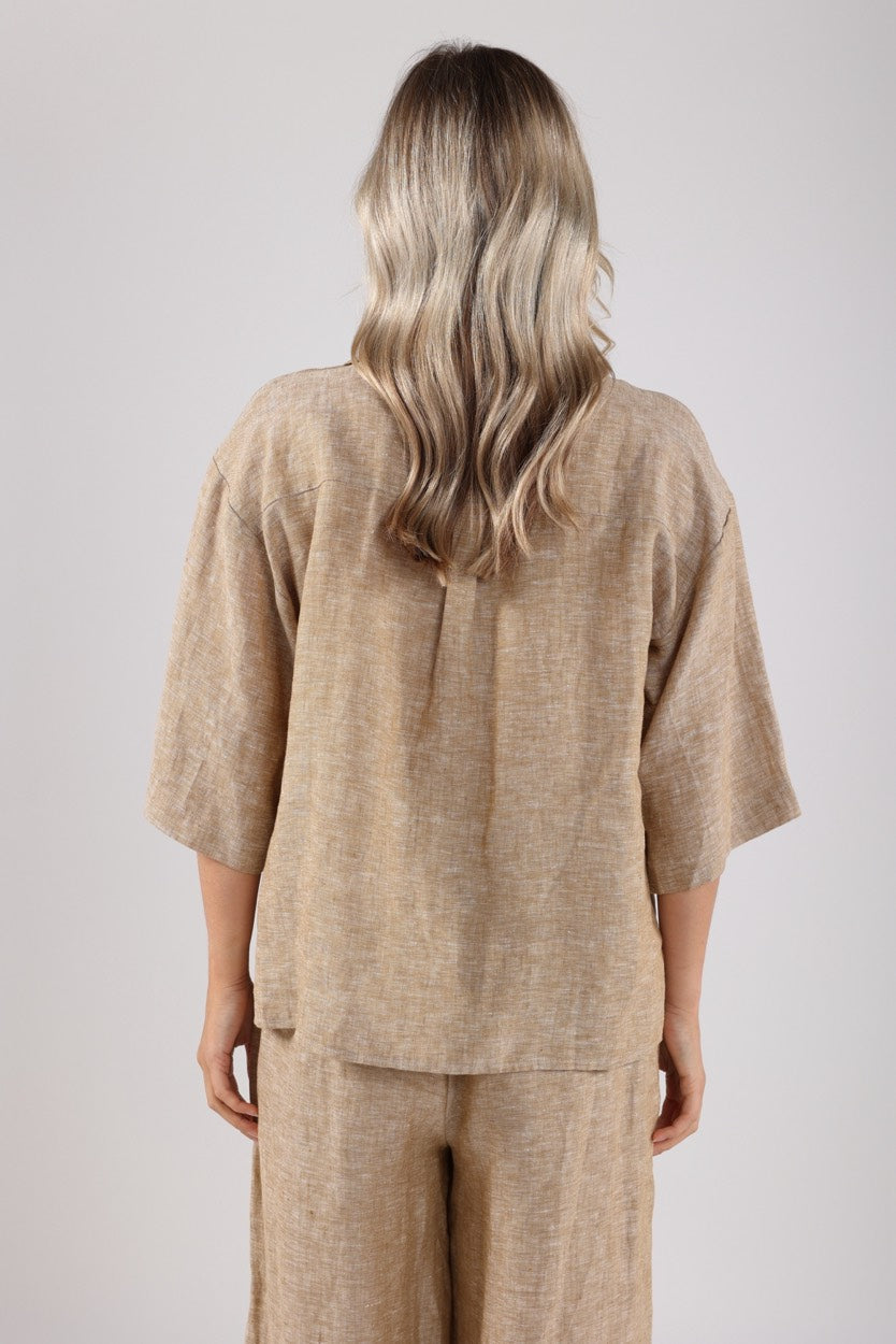 Lucy Blouse Melange - Zand Dessin