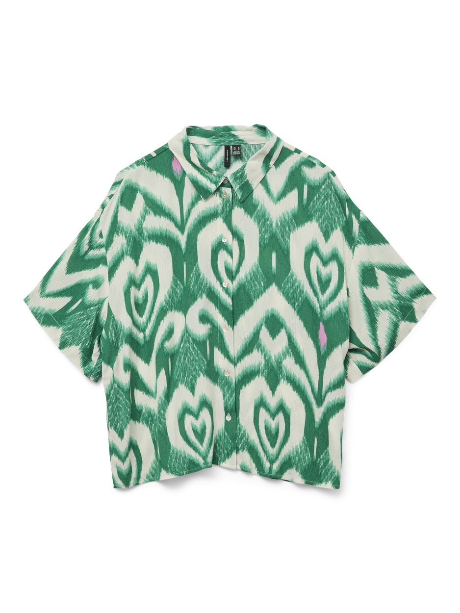 Vmmenny S/s Shirt Wvn Ga - Groen Dessin