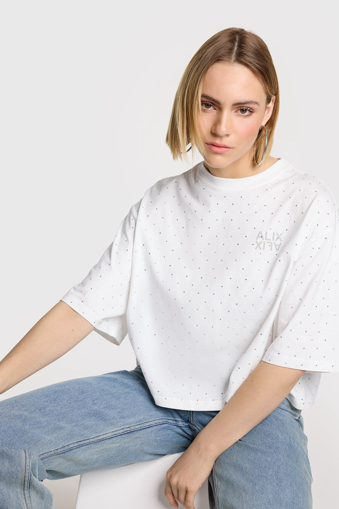 Studded T-shirt - Wit
