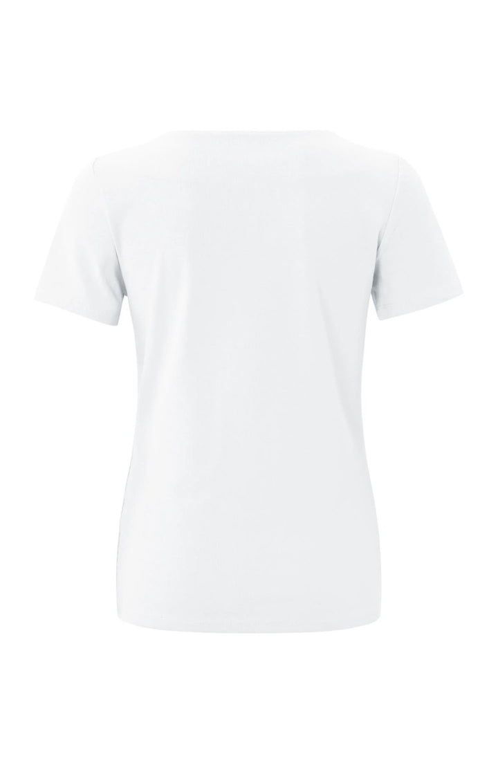 T-shirt With Boatneck - Wit