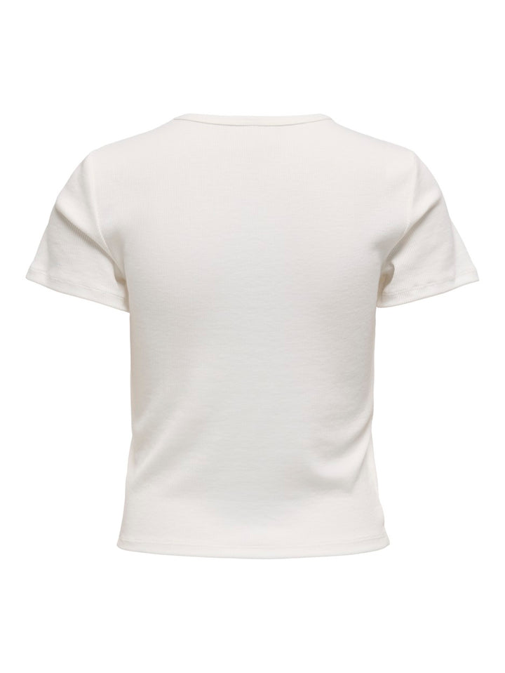 Onldaniella Ss Rib Top - Off-white