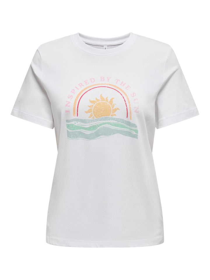 Onlhenny Life Reg S/s Top Box Jrs - Off-white