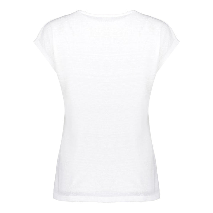 T-shirt With Knitted Tape - Off-white