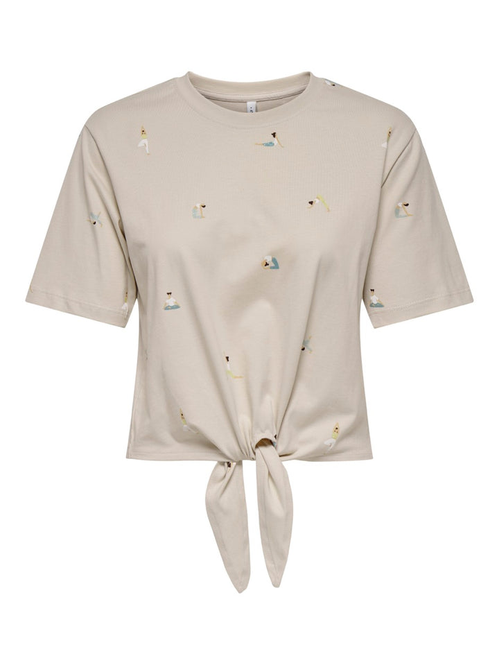 Onlbine Life S/s Ladies Top Box Jrs - Zand