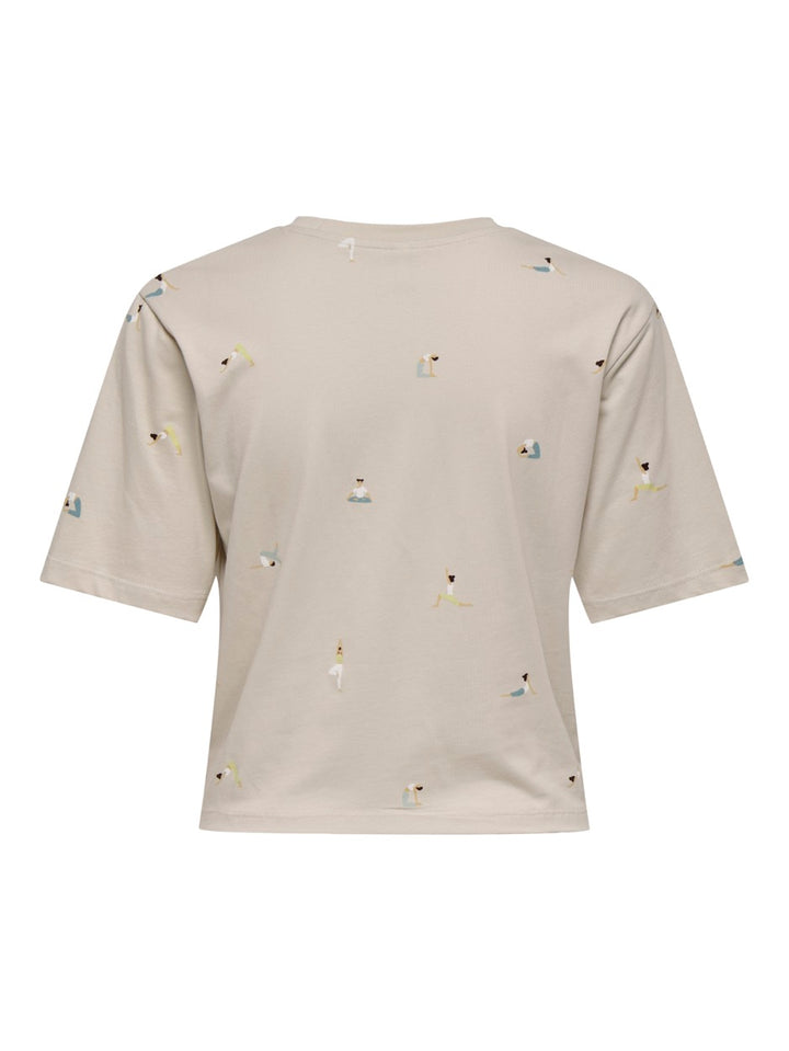 Onlbine Life S/s Ladies Top Box Jrs - Zand