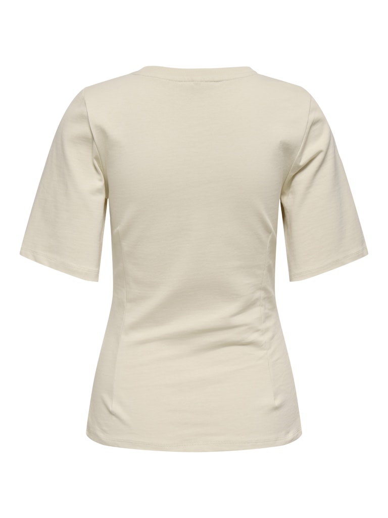 Onlmarie Life S/s Waist Top Jrs - Beige