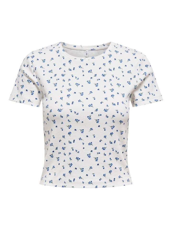 Onlfenja Life Ss Aop Top Jrs Noos - Wit Dessin