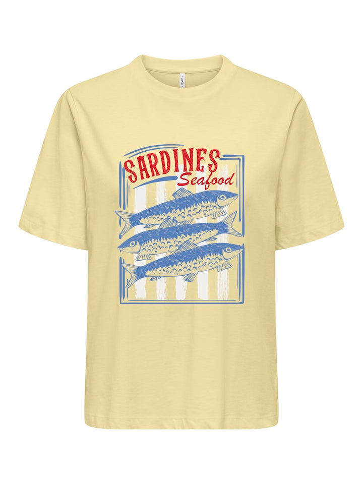 Onltrudy Ss Boxy Tee - Licht Geel