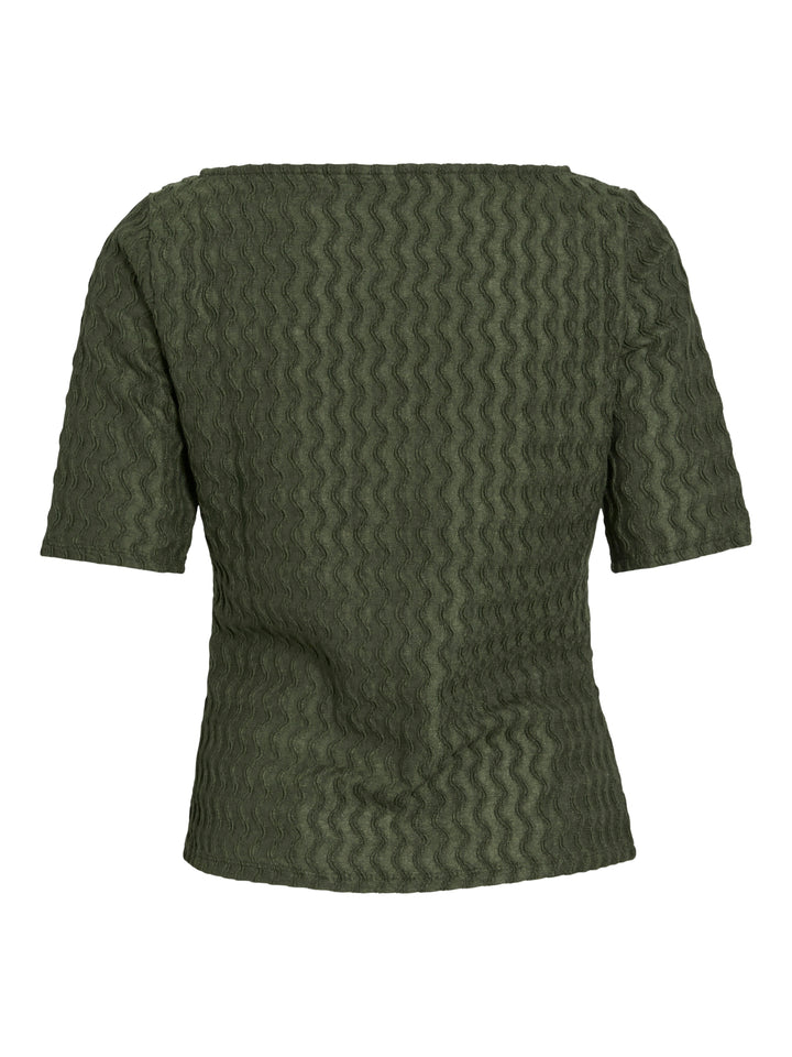 Viromila Boatneck 2/4 Top - Donkergroen