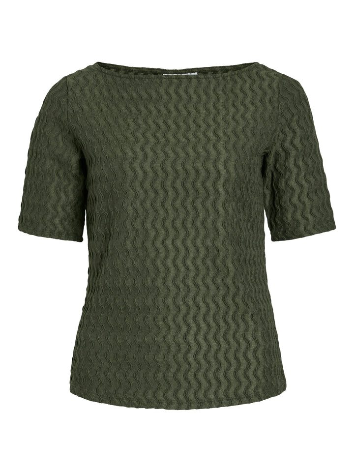 Viromila Boatneck 2/4 Top - Donkergroen