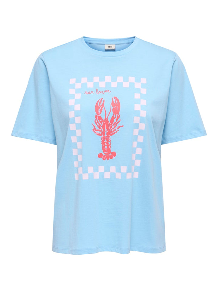 Jdytinne S/s Summer Print T-shirt Jrs - Lichtblauw