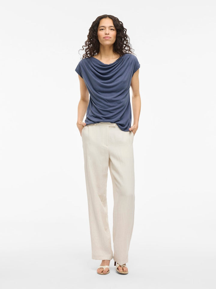 Vimodala Waterfall C/s Top/pb - Rafblauw