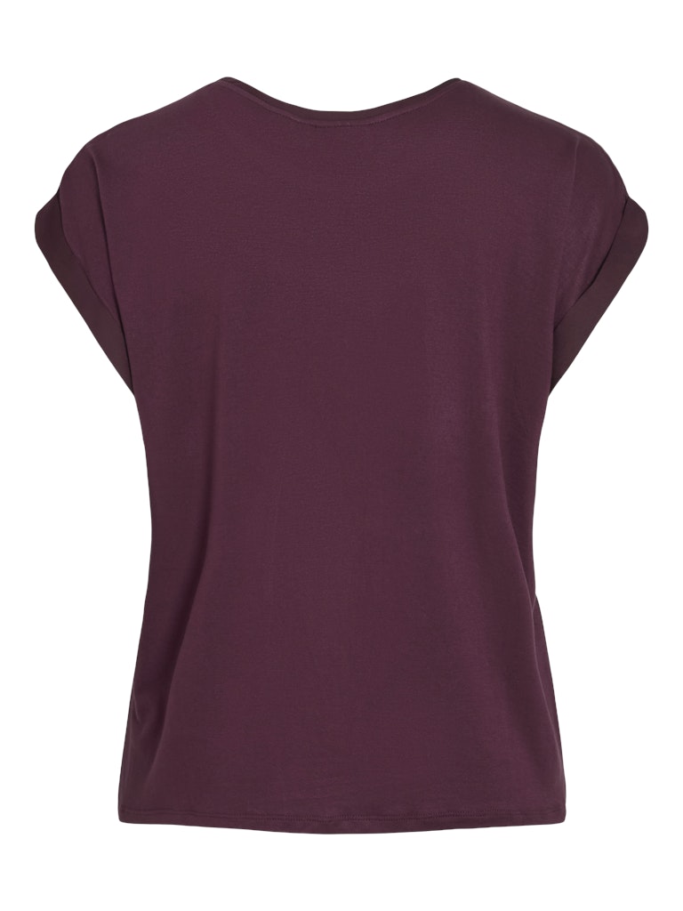 Viellette S/s Satin Top - Noos - Bordeaux