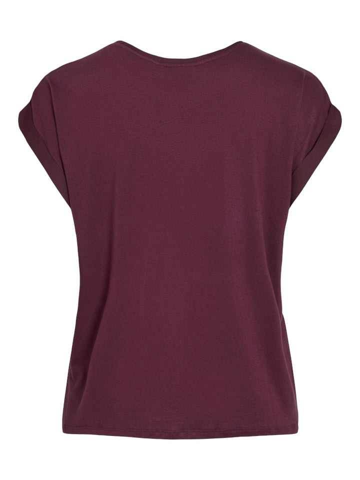 Viellette S/s Satin Top - Noos - Bordeaux