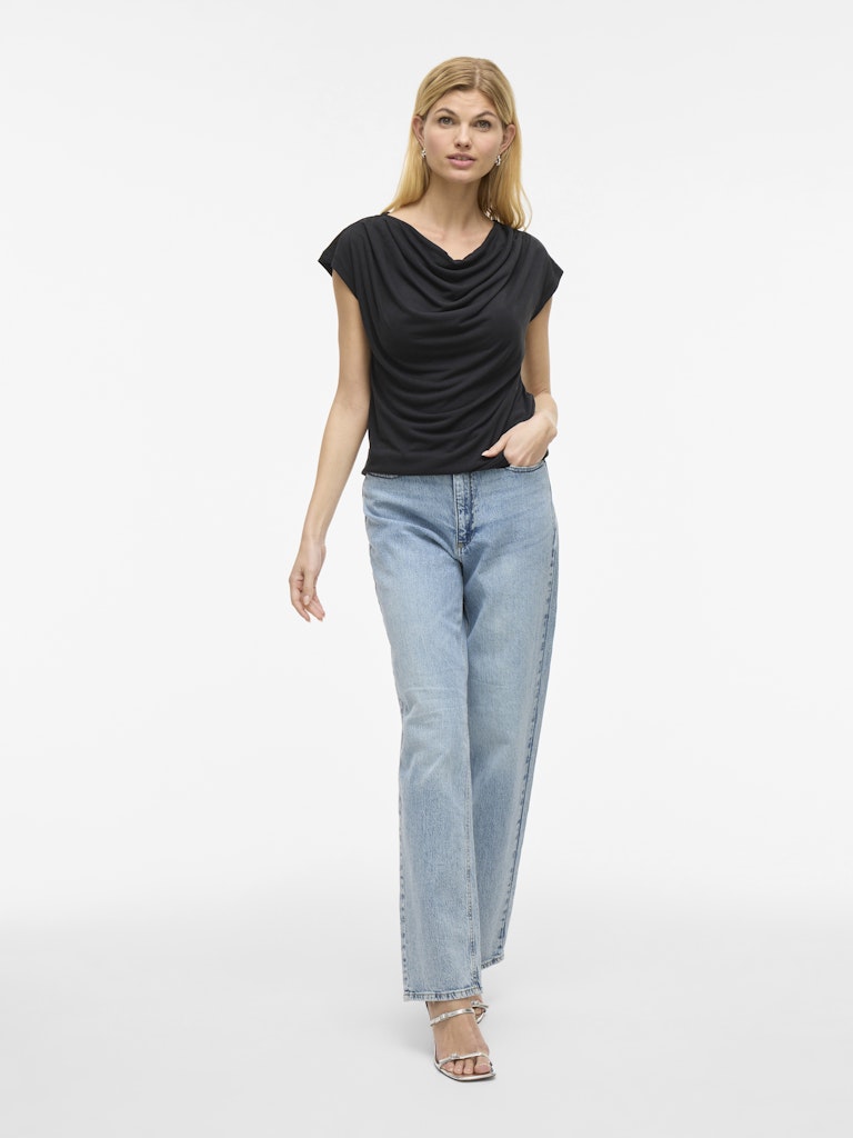 Vimodala Waterfall C/s Top/pb - Zwart