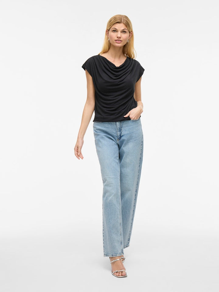 Vimodala Waterfall C/s Top/pb - Zwart