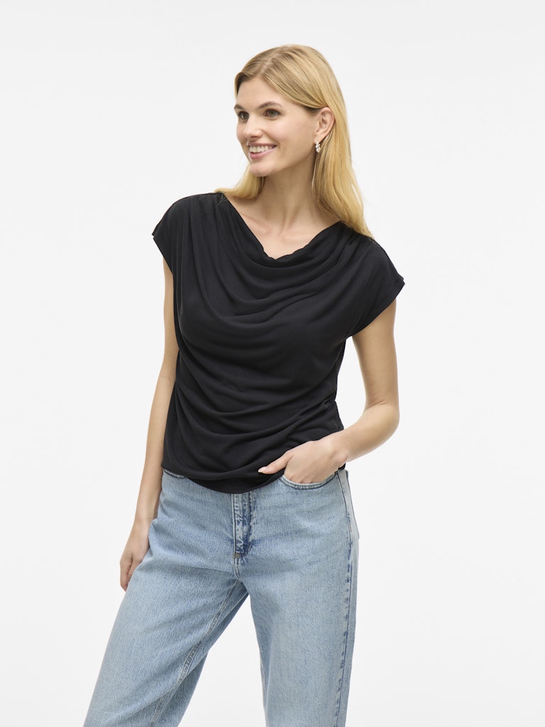 Vimodala Waterfall C/s Top/pb - Zwart