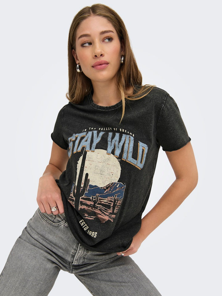 Onllucy Life Reg S/s Top Jrs Noos - Zwart